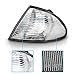 AmeriLite For 99-01 BMW E46 M3 4D Cornering Light Chrome Corner Signal Lamp Set - Passenger and Driver Side