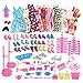 Chilits Ensemble de 85 vêtements de poupée pour poupées Barbie avec diadèmes Colliers Chaussures Accessoires Filles Cadeau danniversaire de Noël