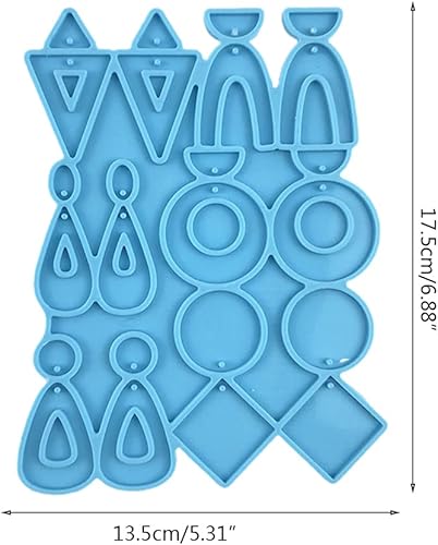 Miniatura 6 de appuivbt Moldes de resina para pendientes, moldes de silicona para resina epoxi, moldes de fundición de resina de joyería de bricolaje para