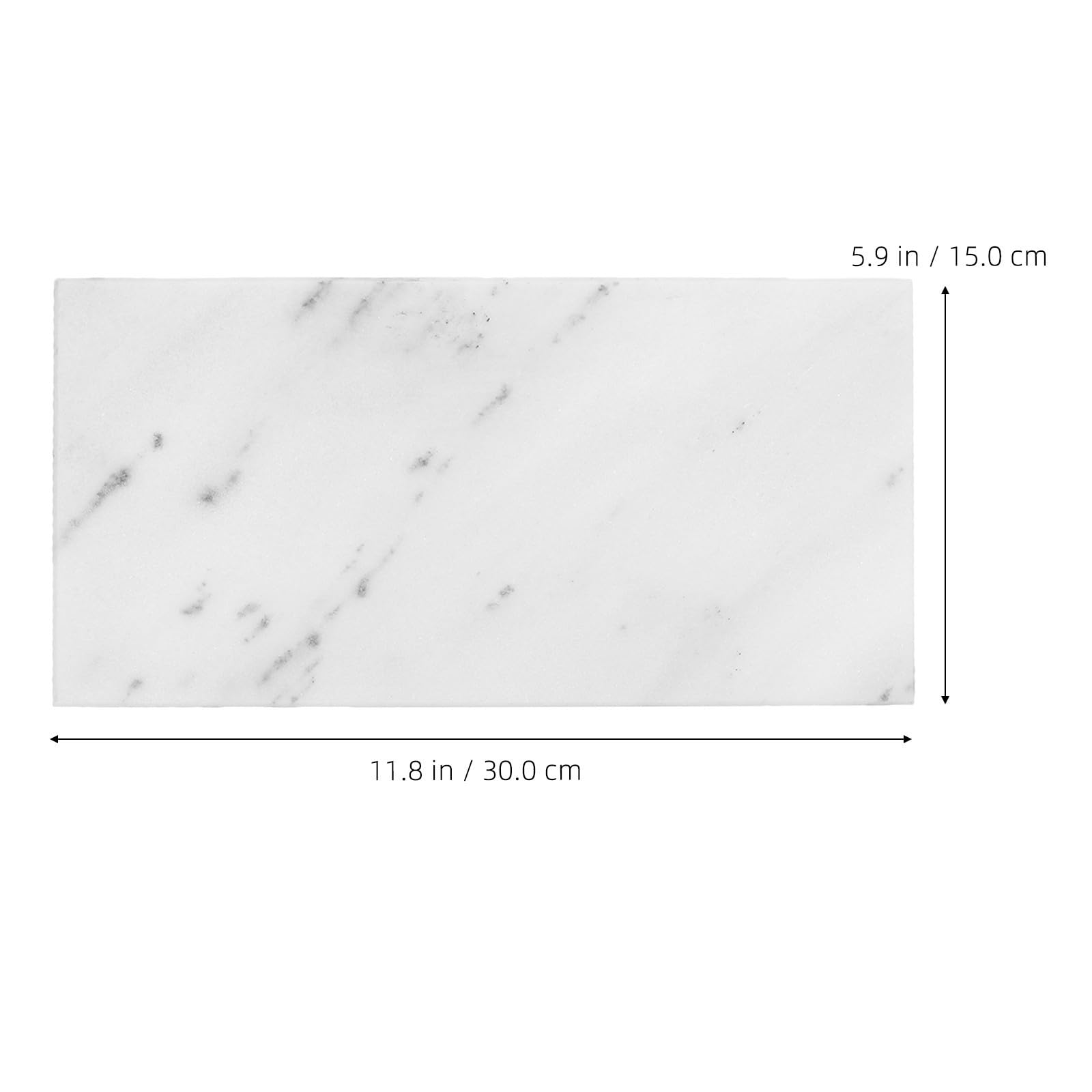 Bandeja para Platos de Joyería de Mármol Blanco Rectangular