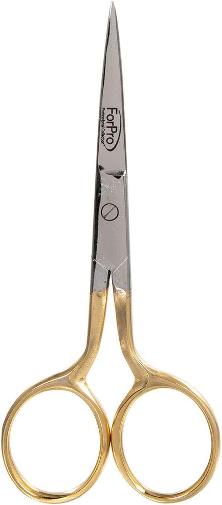 ForPro Professional Collection Gold Fiberglass Scissors, Gold Stainless Steel, 4”