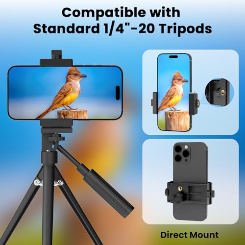 URBANCOAST 3-Axis Spotting Scope Phone Adapter & Telescope Phone Mount, Universal Spotting Scopes Phone Mount for Astronomy Binoculars & Spotting Scope, Fits 30-57mm Eyepieces