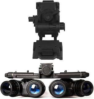 Gafas de visión nocturna, binoculares de cuatro tubos de visión nocturna con montura para gafas de cosplay para PVS15/PVS18/GPNVG18, color negro