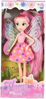 عروسة من البلاستيك للبنات على شكل ملاك- بلون فوشيا، موديل 1127061