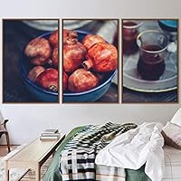 3 Piece Framed Canvas Wall Art Tea Canvas Prints Home Artwork Decoration for Living Room,Bedroom - 16