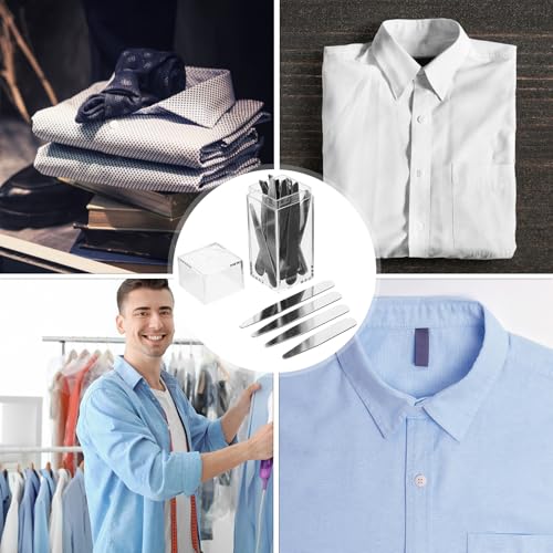 Varillas de cuello evitan deformaciones en camisas de vestir de hombre con acero 4
