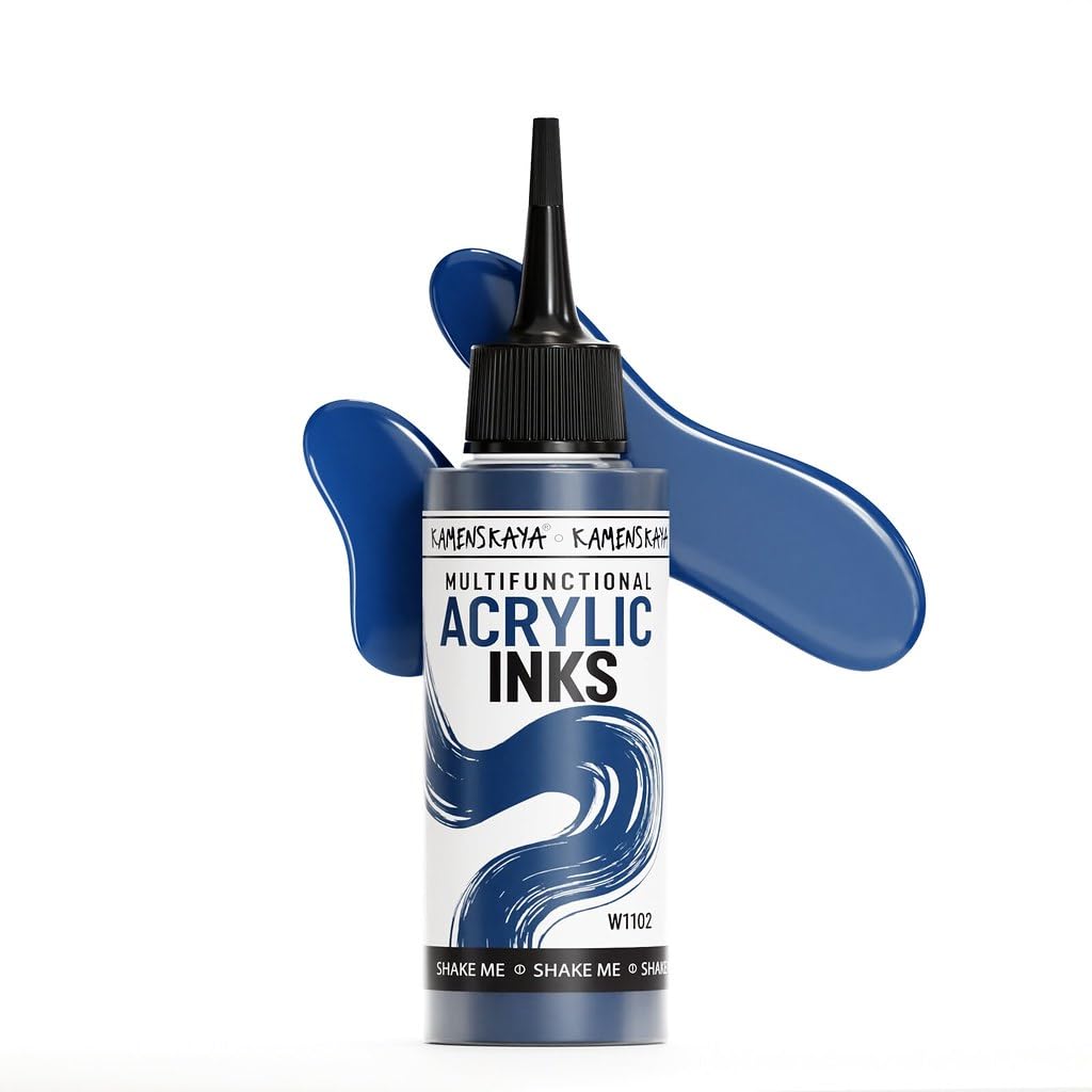 KAMENSKAYA Acrylic Inks for Artists - 'Deep Water' Acrylic Ink, 3.38 Fl Oz (100 ml) — image 1