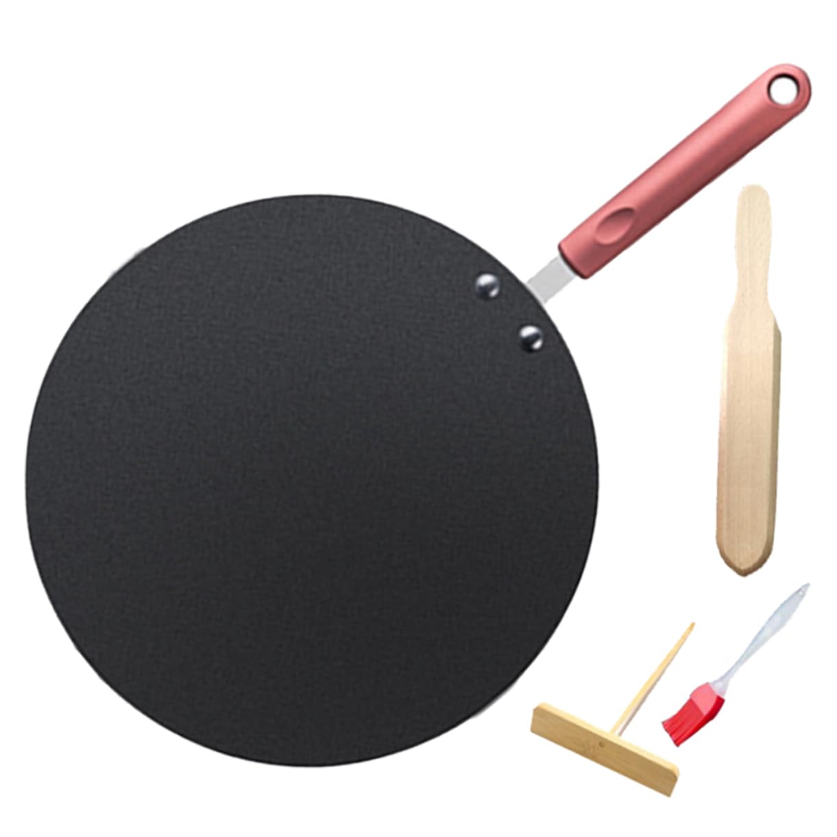 Ciieeo Ergonomic Handle Nonstick Frying Pan Set Pancake Crepe Griddle Tortilla Pan for Eggs Steak Baking Lightweight Easy Clean Multifunctional