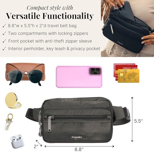 Riñonera antirrobo Baggallini Securtex con monedero RFID para mujer 4