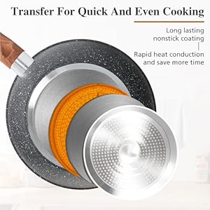 30 piece pots and pans set non stick granite induction cookware sets nonstick kitchen cookware sets non toxic cookware set with frying pans and saucepan kitchen pots and pans set black  urban country home decor