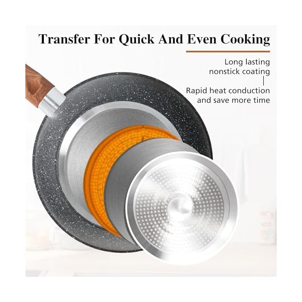 30 piece pots and pans set non stick granite induction cookware sets nonstick kitchen cookware sets non toxic cookware set with frying pans and saucepan kitchen pots and pans set black  urban country home decor