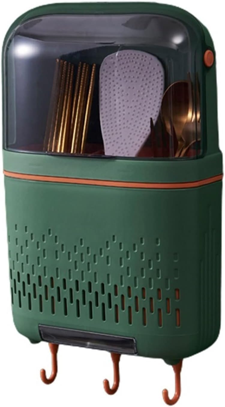 Wall Mounted Multifunctional Spoon Fork Chopstick Storage Holder Box Tableware Shelf Organazation Rack Cutlery Drain Rack Organizer Case for Kitchen,Storage Holder