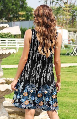 Image of AUSELILY Women's Sleeveless V Neck Mini Dress Beach Cover Up Swimwear Bathing Suit Sundresses with Pockets 2026 New