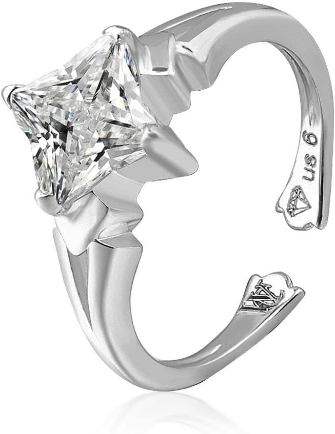 WIC 925S Silver Moissanite Ring simple Cross flower designer luxury gift jewelry