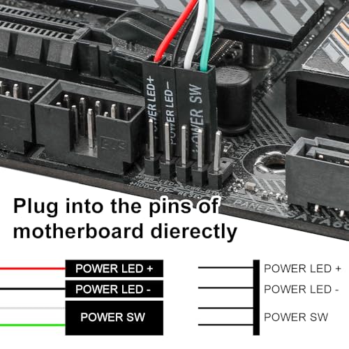 Image of PC Power Button, Desktop External PC Power Supply Switch for Computer Motherboard