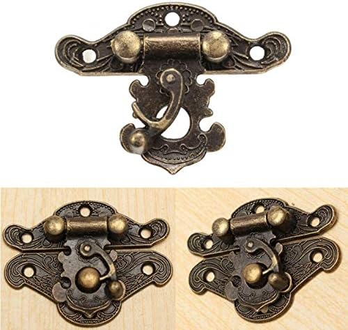 Tia Small Retro Look Stylish Antique Metal Lock/Buckle/Latch/Hook/Swing Clasp for Wood Jewellery Box & Small DIY Works Size-40x30mm Approx-