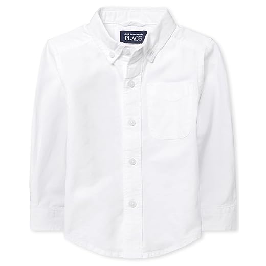 The Children's Place Baby Boys' Long Sleeve Oxford Button Down Shirt