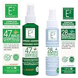  Kit de protección : Spray desinfectante con 47 aceites esenciales Spray respiratorio con 28 aceites esenciales (facilita la respiración, refuerza las defensas naturales.)