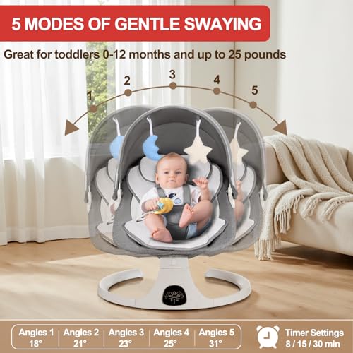 Baby Rocker and Swing with Bluetooth