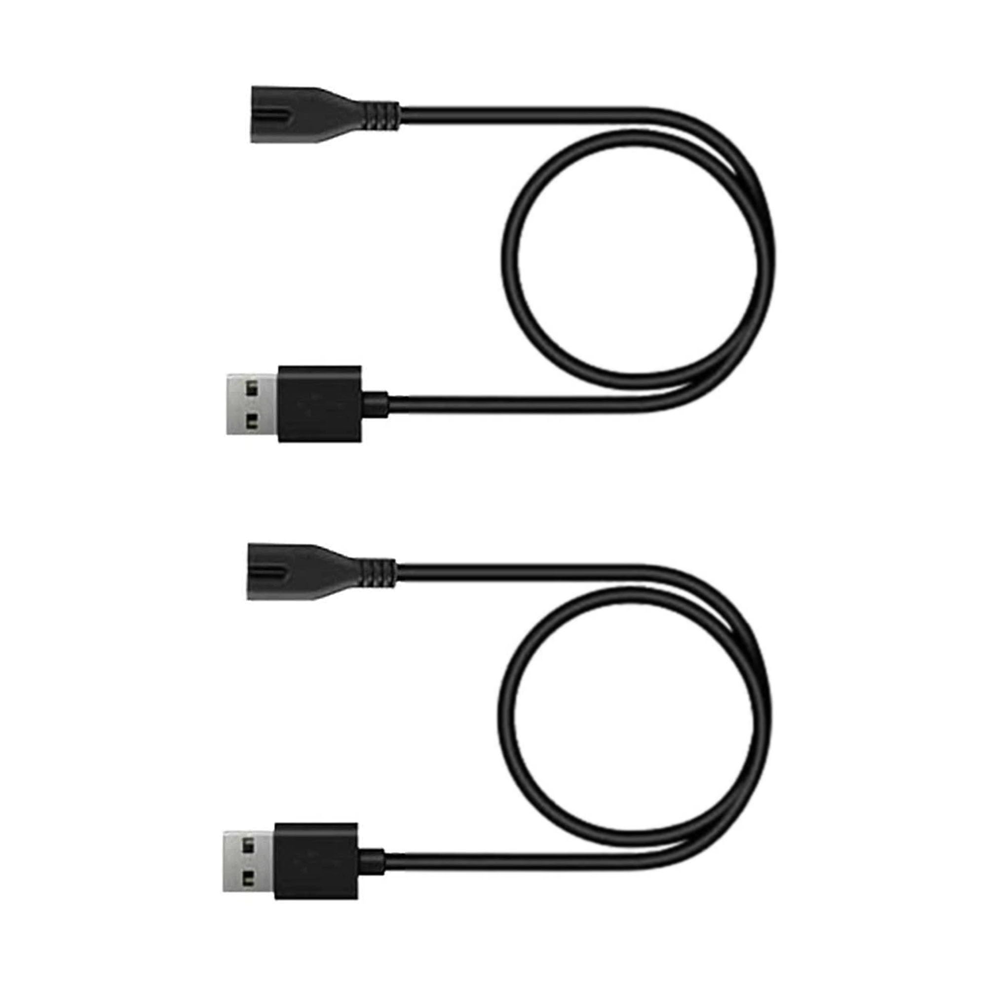 2 Pack Worldwide USB Charging Cable for Electric Razor Men/Lady Shaver Women/Trimmer of Certain Brands