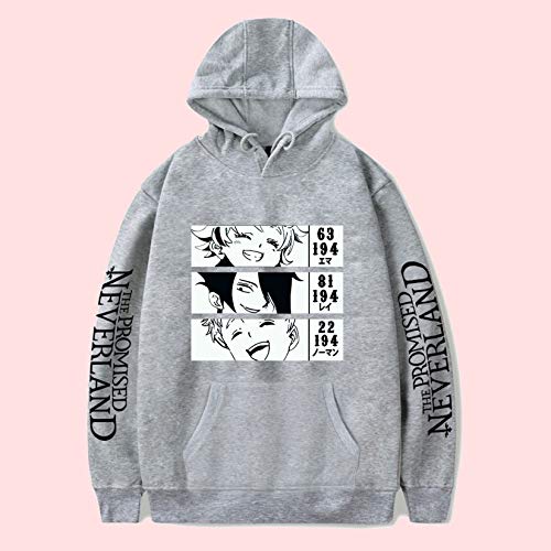 Novo anime The Promised Neverland moletom com capuz Emma Norman Ray Cosplay moda manga pulôver para