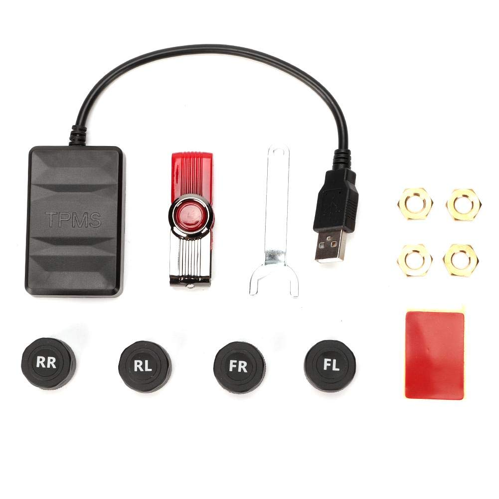 Reifendruckkontrollsystem Auto USB TPMS Überwachungsalarm mit externem Sensor für Android Navigation für alle Autos
