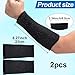 PAGOW 21cm Cut Resistant Sleeves for Arm Protection, Bite-Proof Forearm Protector, Gardening Sleeves for Thin Skin and Sun Exposure, Safety Arm Covers for Kitchen, Garden, Sunburn (Black)