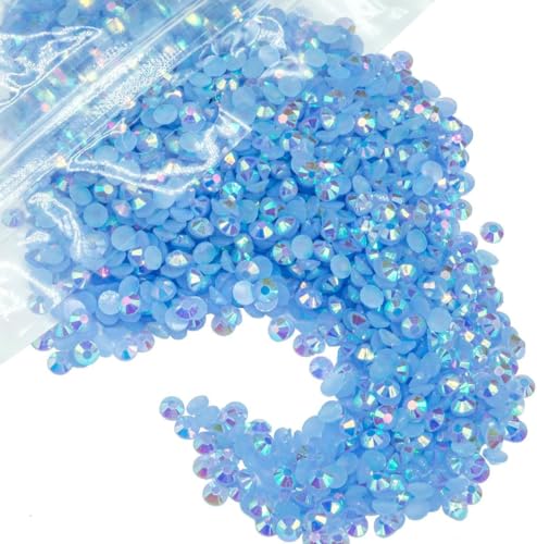 qiipii 1280 pièces strass résine 6mm bleu clair AB SS30