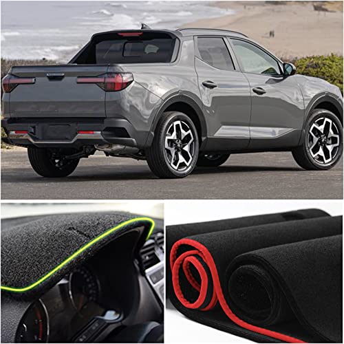 Keegtbox Dash Mat Cover Custom Interior Center Console Compatible With Hyundai Santa Cruz Truck Se Sel Premium And Limited 2022 2023 Up Dashboard Mat Covers Accessories (Red Trim) #TOP3