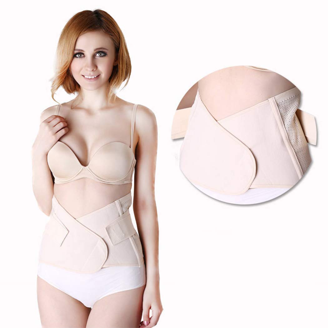 Damski pas ciążowy Bellyband Moda Elegancka Jednolita Oddychająca Kolorowa odzież poporodowa Podtrzymująca Brzuch Wydrążony Oddychający Gorset Modelujący,Colour-XL