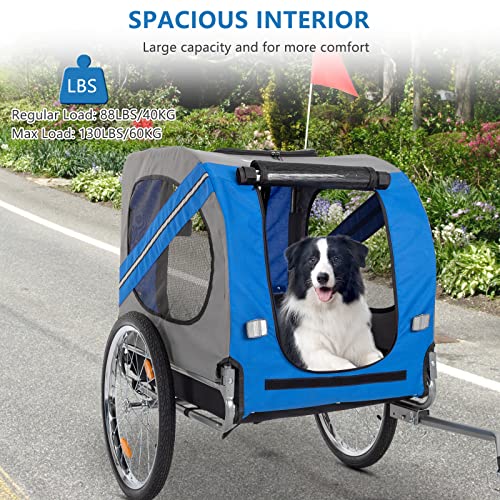 Pexmor Dog Bike Trailer, Folding Bike Trailer For Dogs, Pet Trailer Cart For Bicycle thumb #2