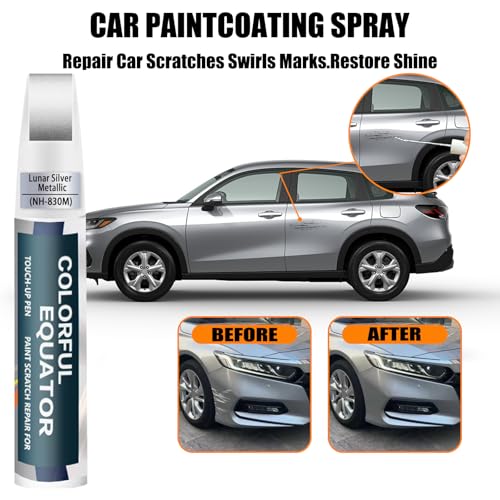 Image of Car Touch Up Paint(NH-830M Lunar Silver Metallic) for Honda OEM Color Match