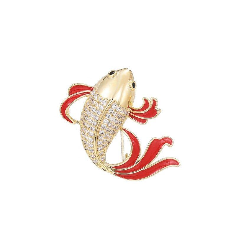 Image of Animal Brooch for Women Girls 18k Gold Plated Animal Brooch Pin Rhinestone Animal Brooch Lapel Pin Jewelry Thanksgiving Day Birthday Wedding Gifts for Mom Wife