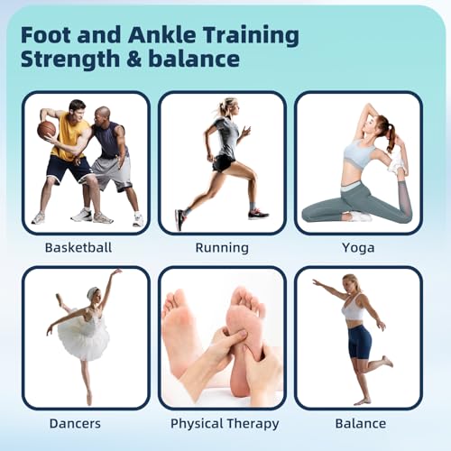Balance Trainer Kit, Ankle Strengthener Exerciser for Sprained, Single Leg Balance Board and 40 Inch Beam for Plantar Fasciitis Relief, Blackboard Foot Trainer (with Cork Massage Ball) - Image 8