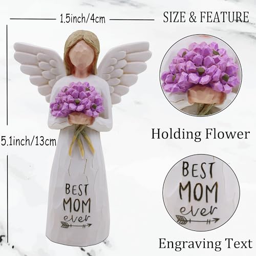 AUKEST Mothers Day Birthday Gifts for Mom - Mom Gifts from Daughter, Son - Mother of The Bride Gifts Hand-Painted Figure - Image 3