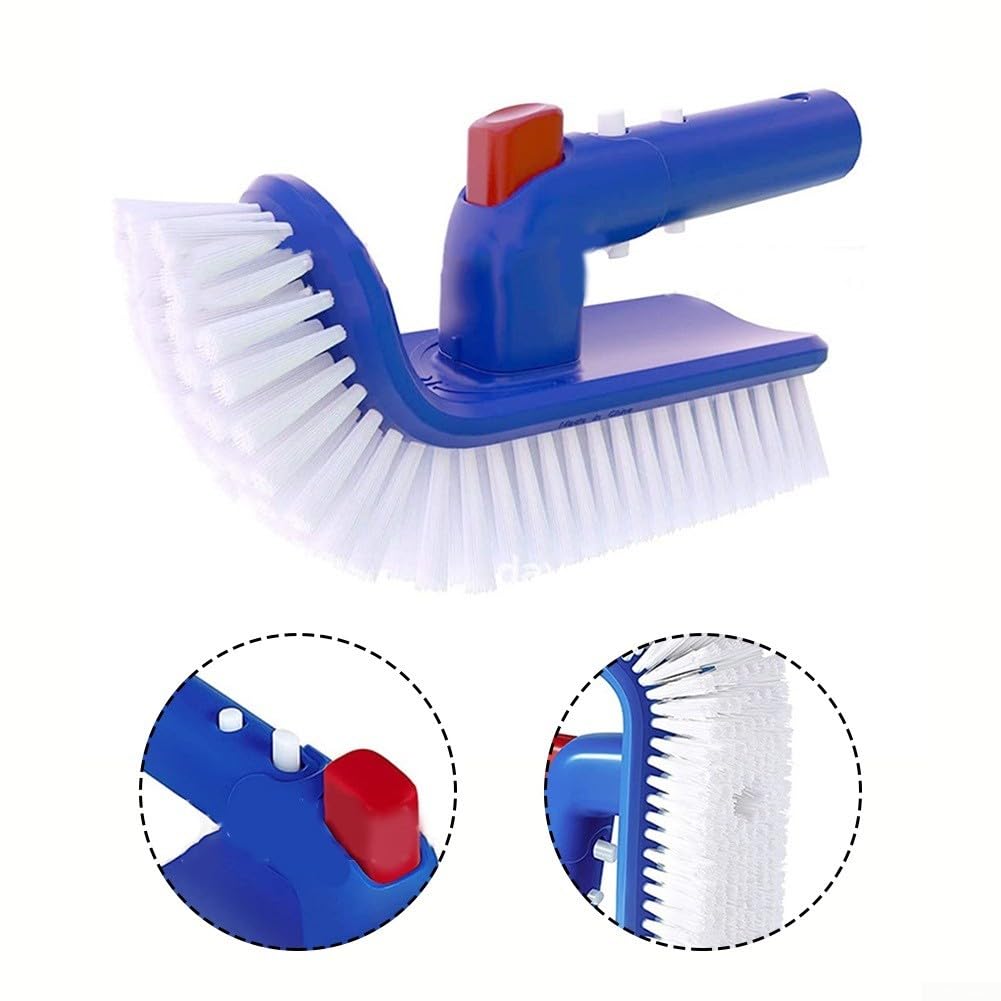 2 cepillos de limpieza de esquinas, escalones de piscina de plástico para piscinas enterradas sobre el suelo, spas, 7.87 x 3.94 x 2.36 pulgadas