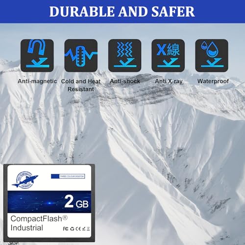 Image of Dogfish Compact Flash Memory Card 2GB 5PACK Industrial CF Type I Card FAT16 for Industrial Equipment and Vintage Digital Cameras
