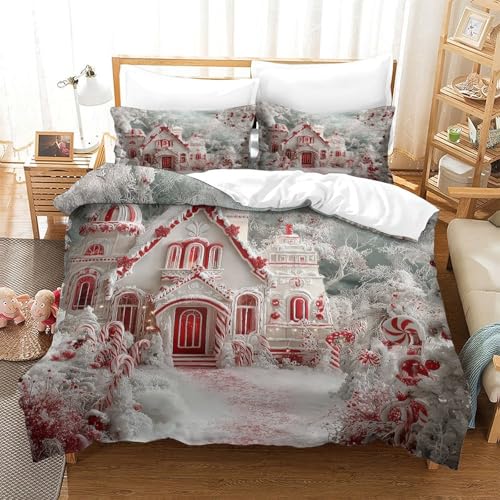 Housse de couette fermeture éclair imprimé 3D Arbre de Noël King - 3