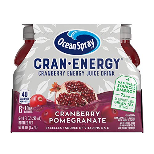 Image of Ocean Spray Cran-Energy, Cranberry Pomegranate Energy Juice Drink, 10 Ounce Bottle (Pack of 6)