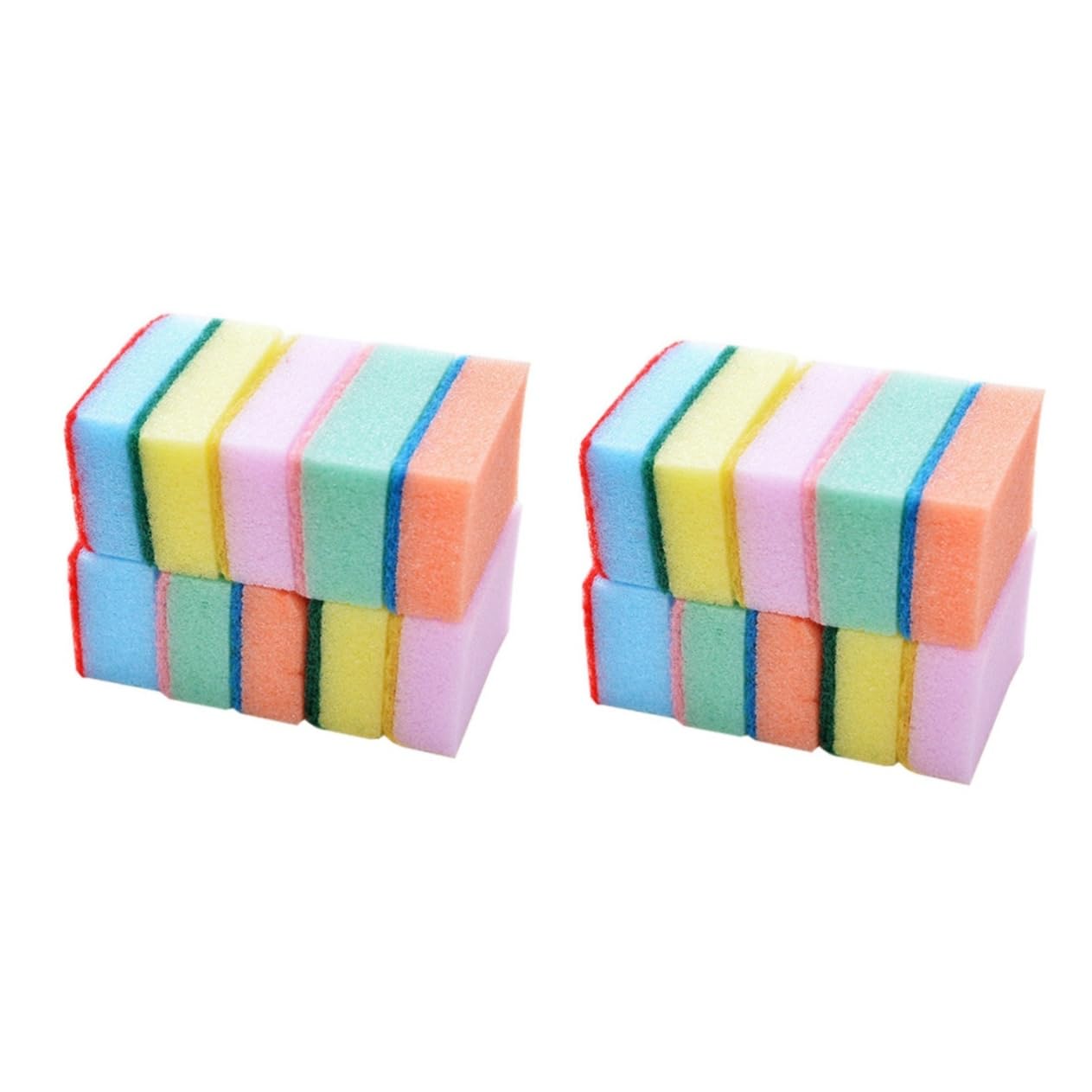 Gatuida 2 Sets Spülschwamm-Pads Spülschwamm Für Die Küche Mehrfarbiger Reinigungsschwamm Für Die Spülmaschine Spülpads 50 Stück * 2