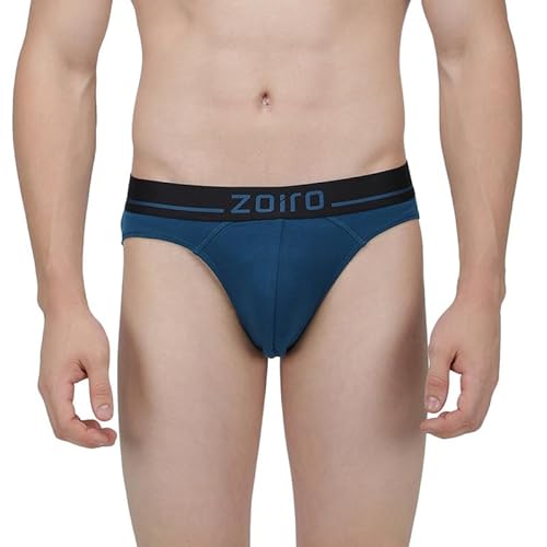 Zoiro Men's Modal Ultra Soft Brief | 4-Way Stretch Blue Opal