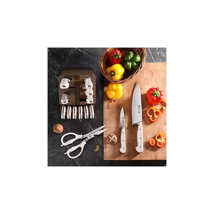 Cangshan-Adams-Series-1027273-German-Steel-Forged-15-Piece-Knife-Block-Set-White Cangshan Adams Series 1027273 German Steel Forged 15-Piece Knife Block Set, White