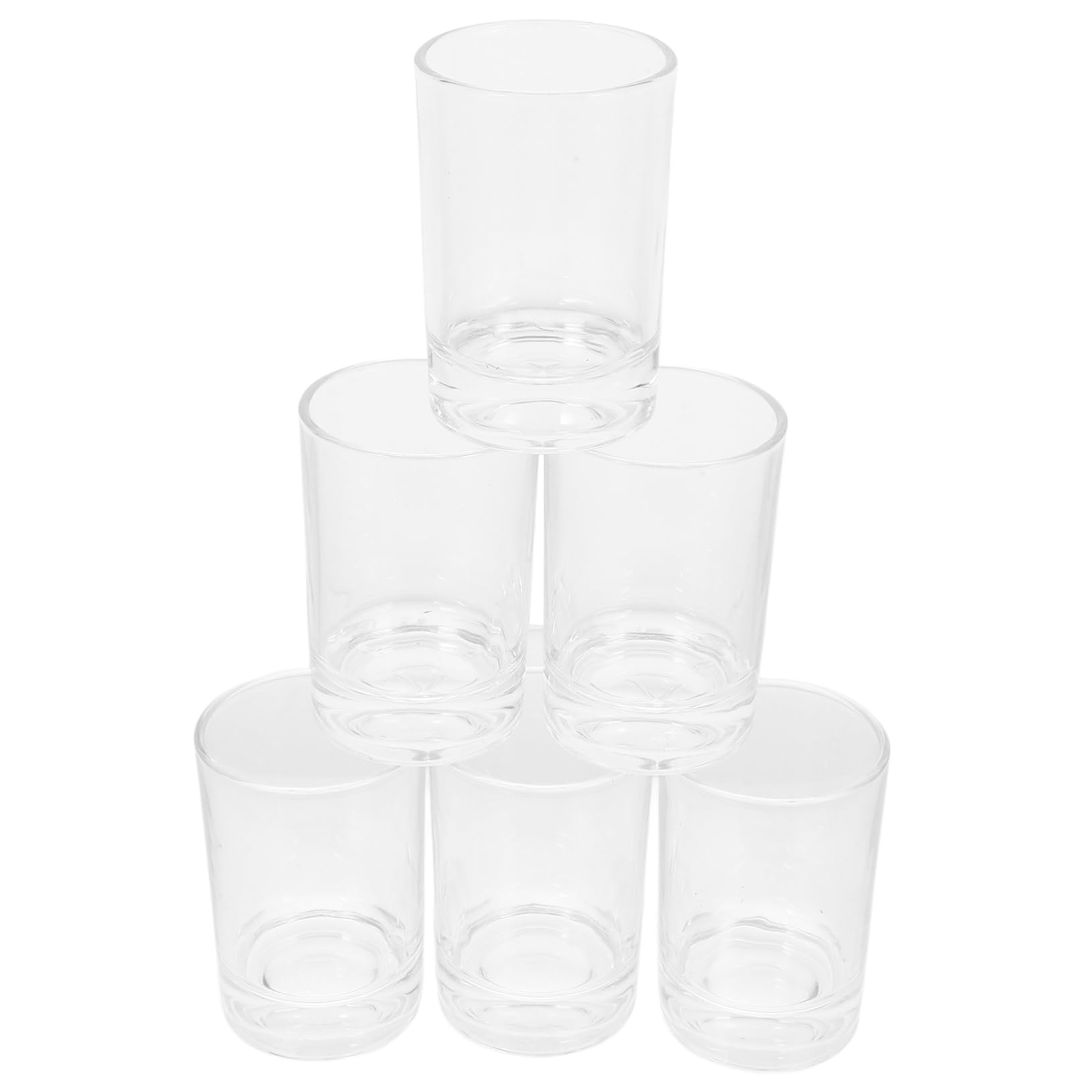 NAMOARLY Drinking Glass Set 6 Pack Clear Cups Water Cup Juice Container Household Use