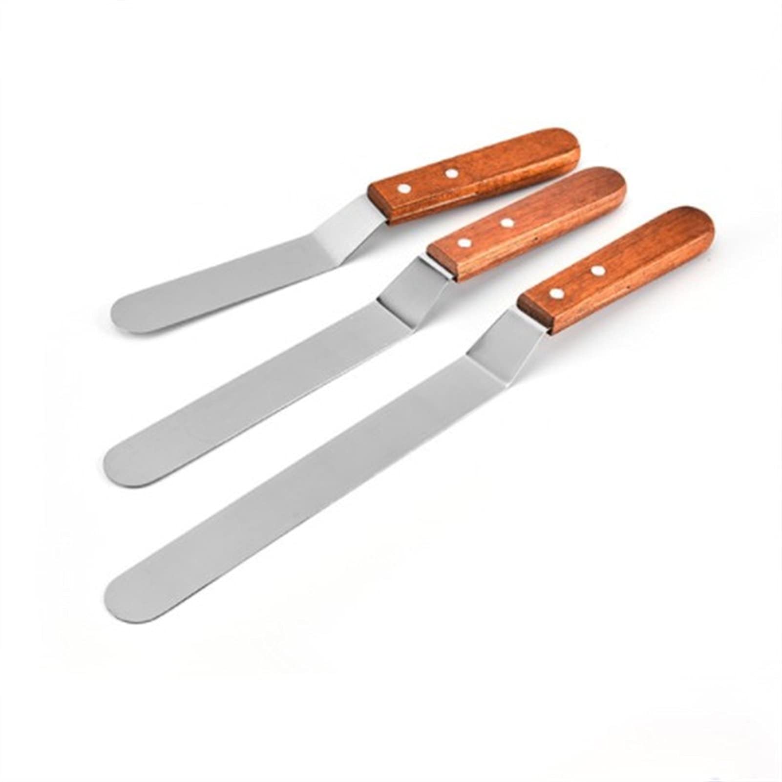 Espatula Cocina Espátula de pastel de acero inoxidable con PÁGINAS Manejar Mantequilla multiusos Glaseado Espátula Pastelería Herramienta Pastel Decoración de pastel Espátula Espátula Espatula Reposte