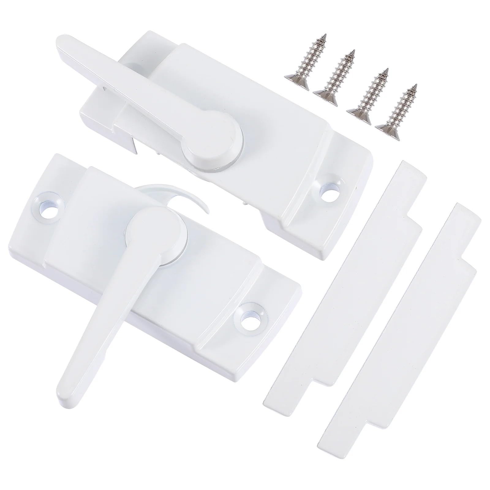 4 Set Zinc Alloy Sliding Door Window Latch Anti-Theft Push-Pull Buckle Crescent Lock Hardware Accessory