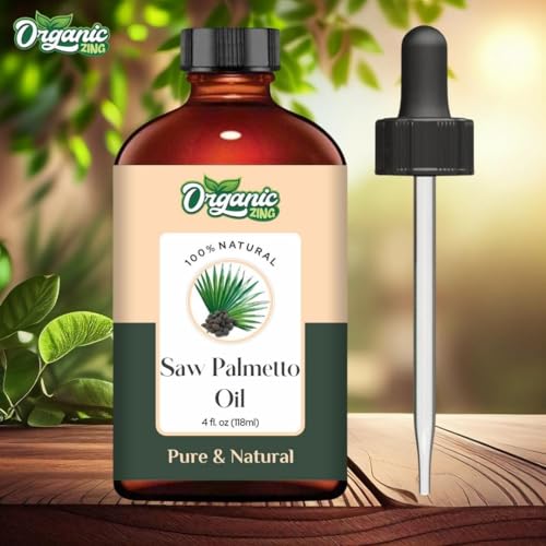 Image of Organic Zing Saw Palmetto Oil Cosmetic Grade - 118 ml - Botanical Oil for Hair Scalp Massage & DIY Beauty Formulations