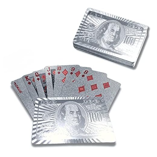 Baralho Dólar Prata Brilho Luxo Poker Cartas Truco Jogos