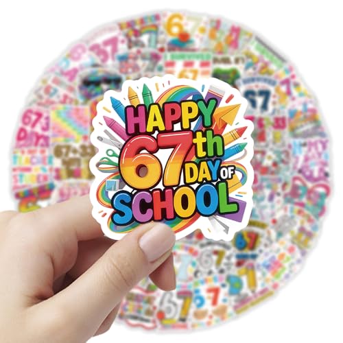 Image of 60PCS Six Seven Graduation Stickers, Funny 6 7 Meme Stickers for The Class of 2026 | Viral Graduation Gifts & Party Favors, Waterproof Vinyl Decals for Diploma, Cap & Cards