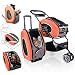ibiyaya MULTIFUNCTION Pet Carrier + Backpack + CarSeat + Pet Carrier Stroller + Carriers with Wheels for dogs and cats ALL IN ONE (Orange)