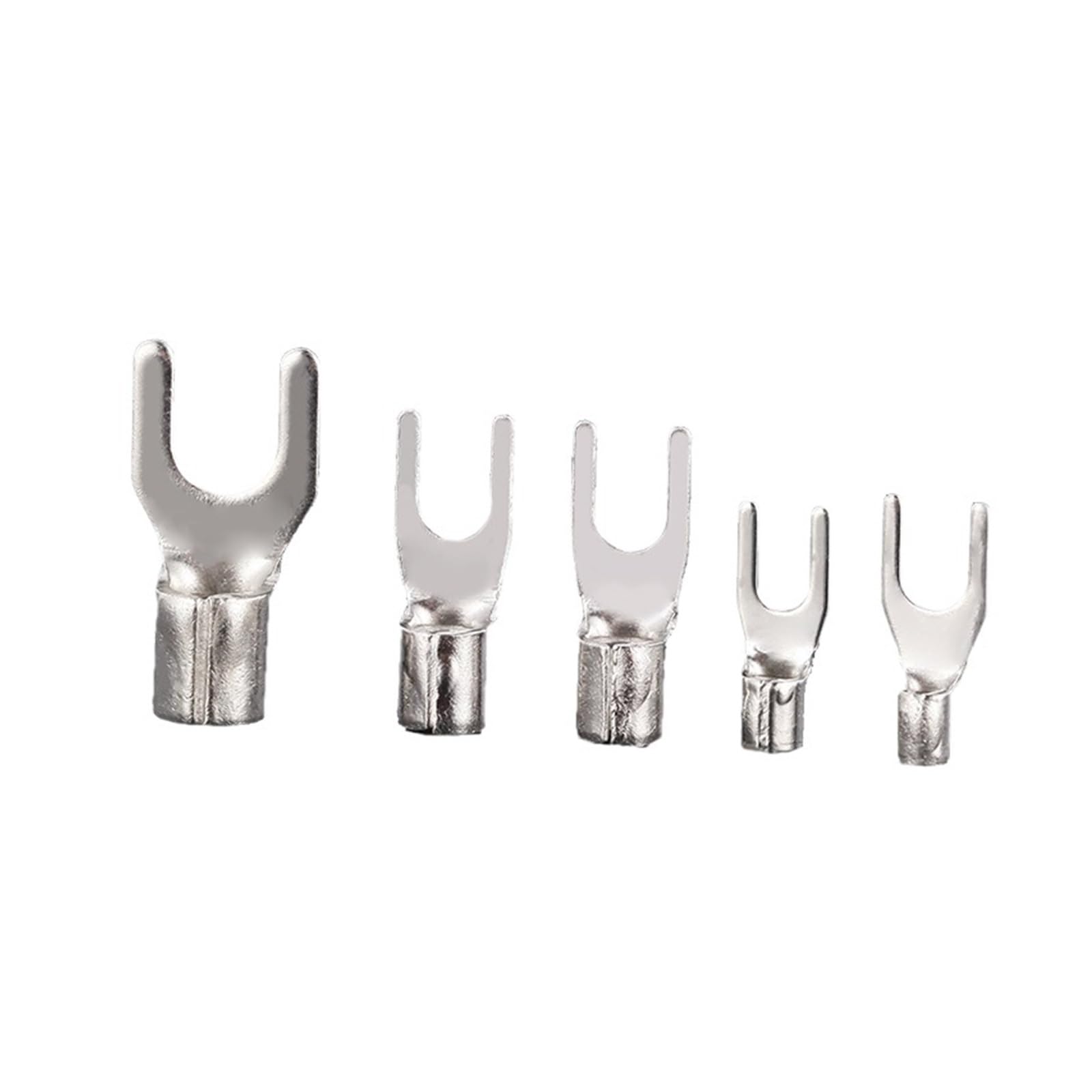 Taronix Snb 1.25-3 100Pcs Copper Wire Lugs 100Pcs Copper Terminal Bare Copper Fork Y-Shaped Copper Lug Cord Cord Terminal Connector 1.25-3.2 1.25-4 2-3 2-4 3.5-6(Snb 1.25-3 100Pcs)